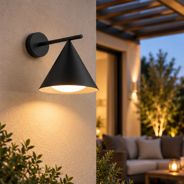 Exterior Wall Light with LED Bulb