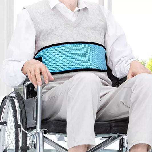 Adjustable Wheelchair Safety Belt with Breathable Mesh Design, Secure Buckle, and Durable Nylon Construction for Comfortable and Reliable Support – Prevents Slipping and Enhances Mobility Safety