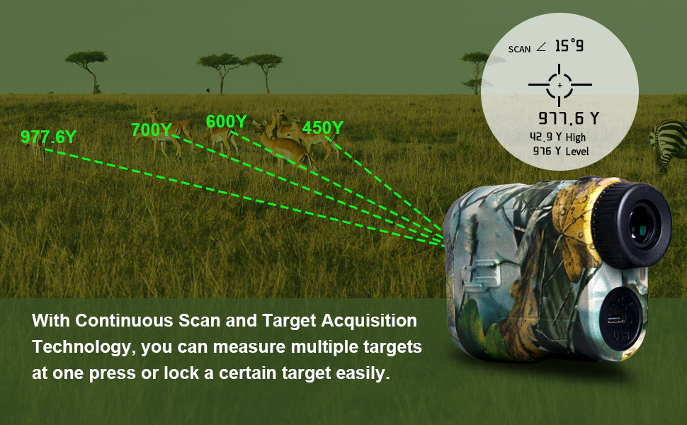 Luxora 3280 Feet Hunting Range Finder with 6.5X Magnification