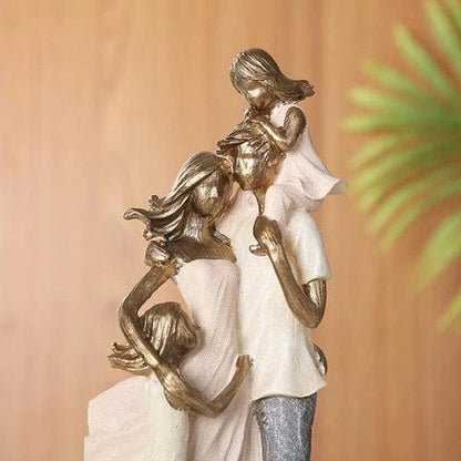 RoyaleGlow Family Embrace Sculpture - Modern Resin Figurine for Home Decor-Royale Basic