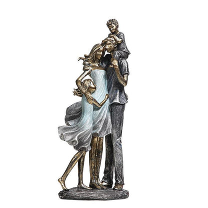RoyaleGlow Family Embrace Sculpture - Modern Resin Figurine for Home Decor-Royale Basic
