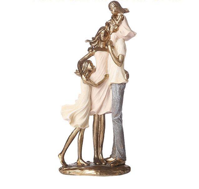 RoyaleGlow Family Embrace Sculpture - Modern Resin Figurine for Home Decor-Royale Basic
