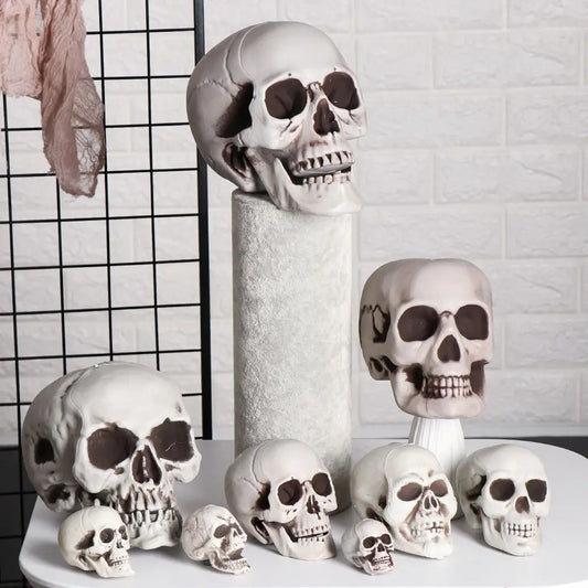 Fashion Halloween Props Skull Head Human Skeleton Hanging Decor Party Decoration Terrible Game Supplies All Size High Quality 0