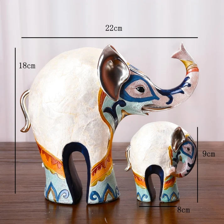 RoyaleGlow Elephant Love Statue, Feng Shui Elephant Figurine for Home Decor