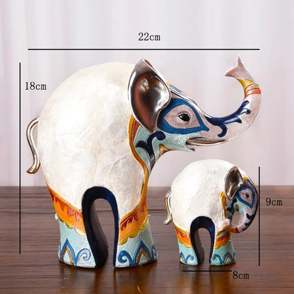 RoyaleGlow Elephant Love Statue, Feng Shui Elephant Figurine for Home Decor