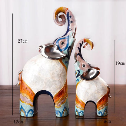 RoyaleGlow Elephant Love Statue, Feng Shui Elephant Figurine for Home Decor