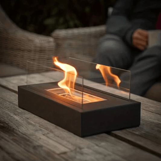 Fire Pit Tabletop Minimalist Portable Rectangle Flame 0