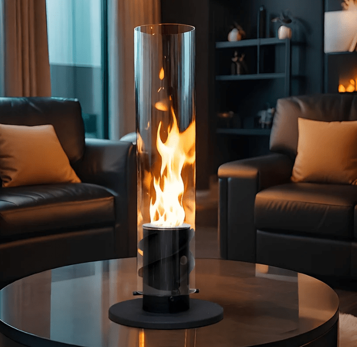 Fire Pit Tabletop Natural Gas Cozy Torch Flame 1