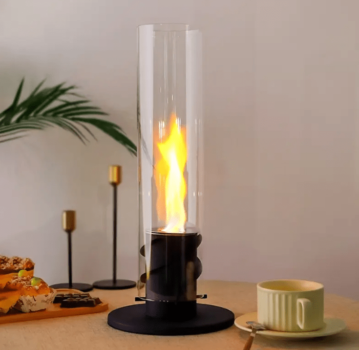 Fire Pit Tabletop Natural Gas Cozy Torch Flame 2