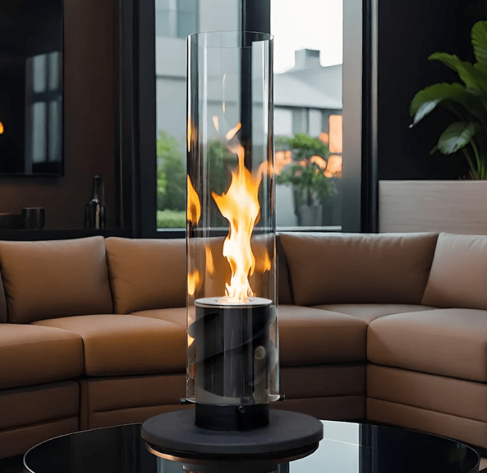 Fire Pit Tabletop Natural Gas Cozy Torch Flame 3