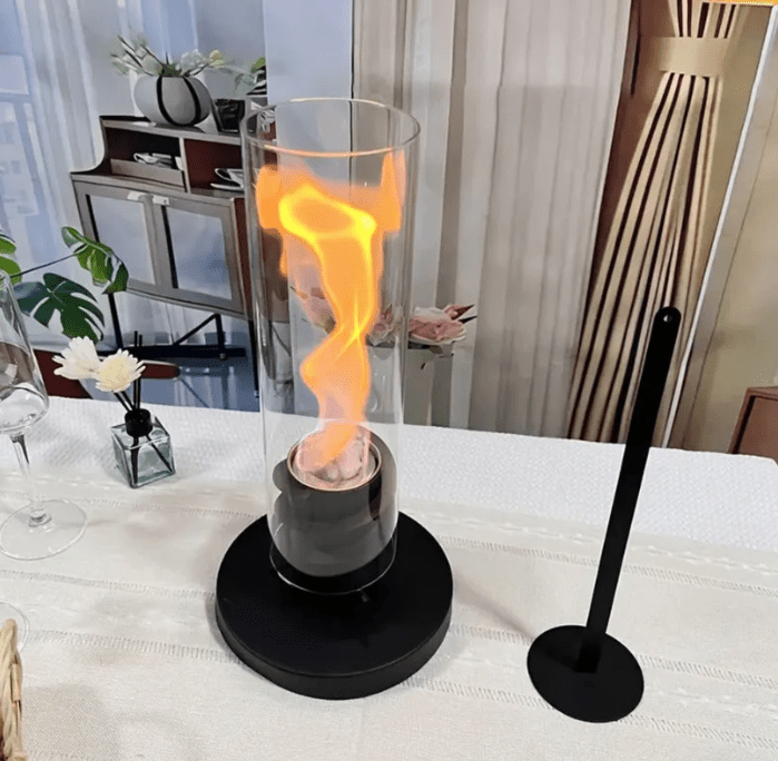 Fire Pit Tabletop Natural Gas Cozy Torch Flame 5