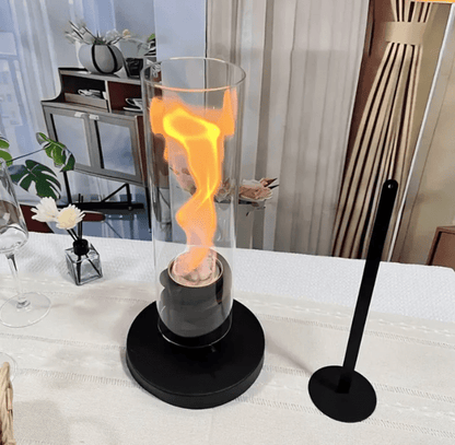Fire Pit Tabletop Natural Gas Cozy Torch Flame 5