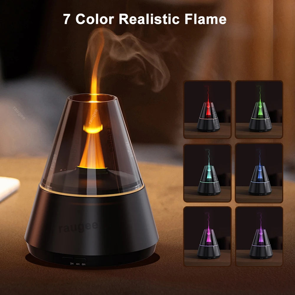 Flame Humidifier Essential Oil Diffuser Aroma Air Humidifier Fragrance Diffuser for Home Aromatherapy Diffuser with Night Light 1