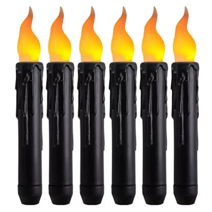 Flameless Led Taper simulated dipped wax Candle Electric Window candles Battery operate stick candle Home Party Table Decoration 7