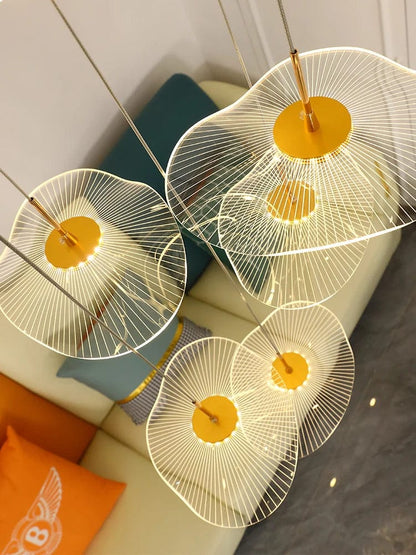 Fleur Contemporary Staircase Chandelier 4