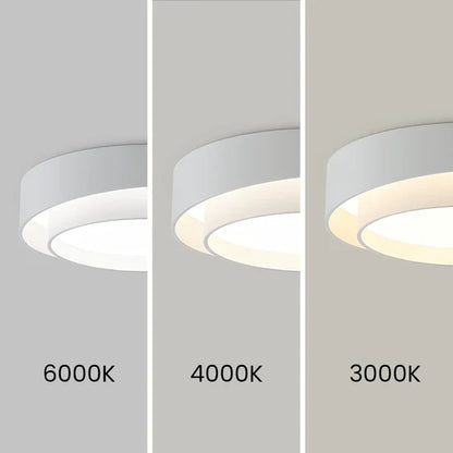 RoyaleGlow Modern LED Round Ceiling Lamp Black Flush Mount Light Fixture