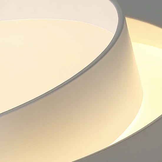 RoyaleGlow Modern LED Round Ceiling Lamp Black Flush Mount Light Fixture