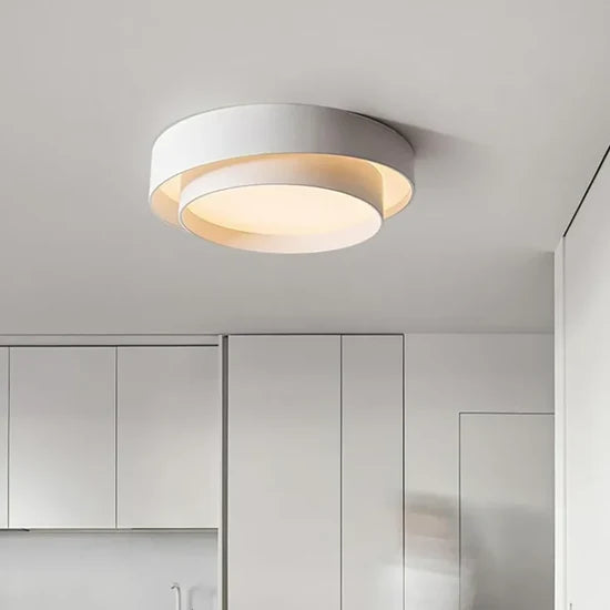 RoyaleGlow Modern LED Round Ceiling Lamp Black Flush Mount Light Fixture