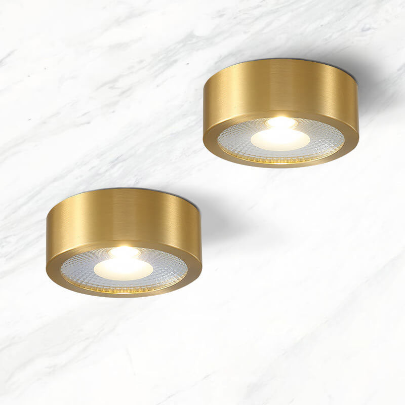 Lumora Copper Flush Mount Built In LED Ceiling Light For Hallway Living Room Bedroom
