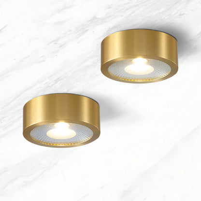 Lumora Copper Flush Mount Built In LED Ceiling Light For Hallway Living Room Bedroom