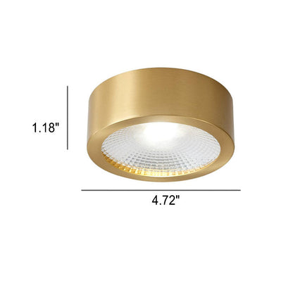 Flush Mount Ceiling Light Copper 4.72 in Built-In LED Modern Hallway Living Room Bedroom Lighting | Kalsten 6