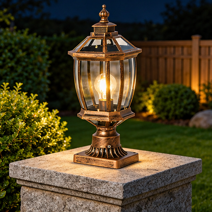 Royelux Solar Outdoor Pillar Light - IP65 Waterproof LED Garden Post Lamp
