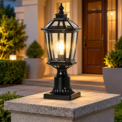 Royelux Solar Outdoor Pillar Light - IP65 Waterproof LED Garden Post Lamp