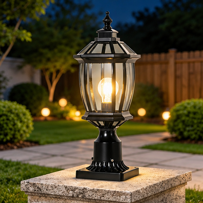 Royelux Solar Outdoor Pillar Light - IP65 Waterproof LED Garden Post Lamp