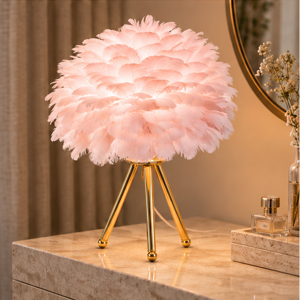 Royallure Feather LED Modern Table Lamp - 7 Colors