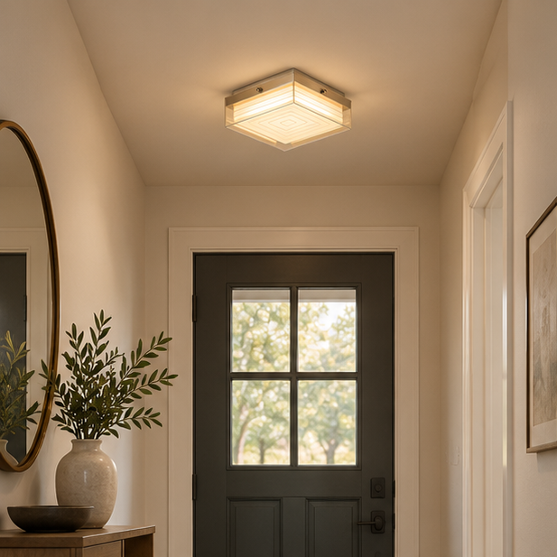 Royelux Modern Dimmable Cube Flush Mount Ceiling Light Fixture