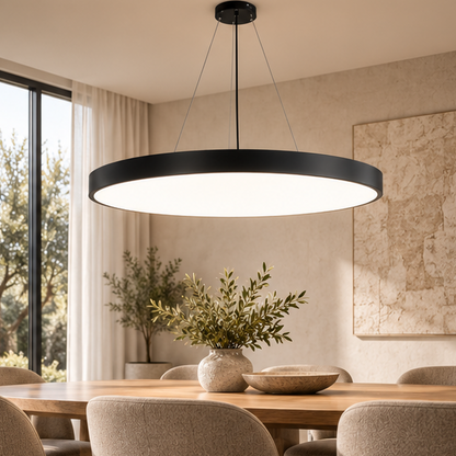 LuxRoyale Modern Round LED Dimmable Pendant Light Fixture