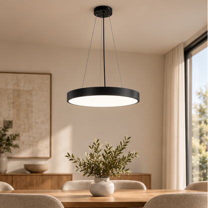 LuxRoyale Modern Round LED Dimmable Pendant Light Fixture