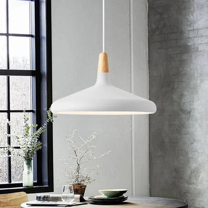 LuxRoyale French Macaron Conical Metal Pendant Lamp With Vibrant Colors