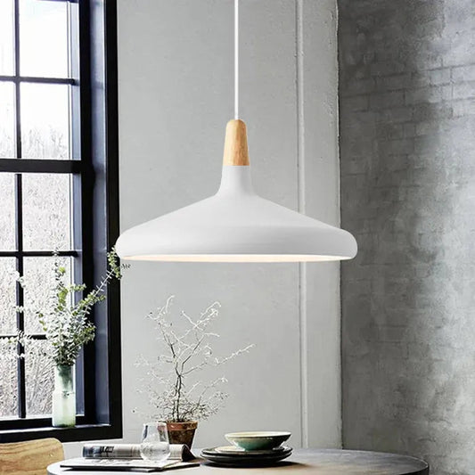 LuxRoyale French Macaron Conical Metal Pendant Lamp With Vibrant Colors