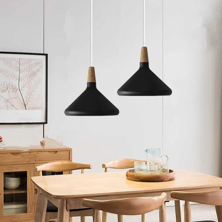 LuxRoyale French Macaron Conical Metal Pendant Lamp With Vibrant Colors