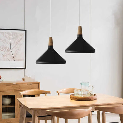 LuxRoyale French Macaron Conical Metal Pendant Lamp With Vibrant Colors