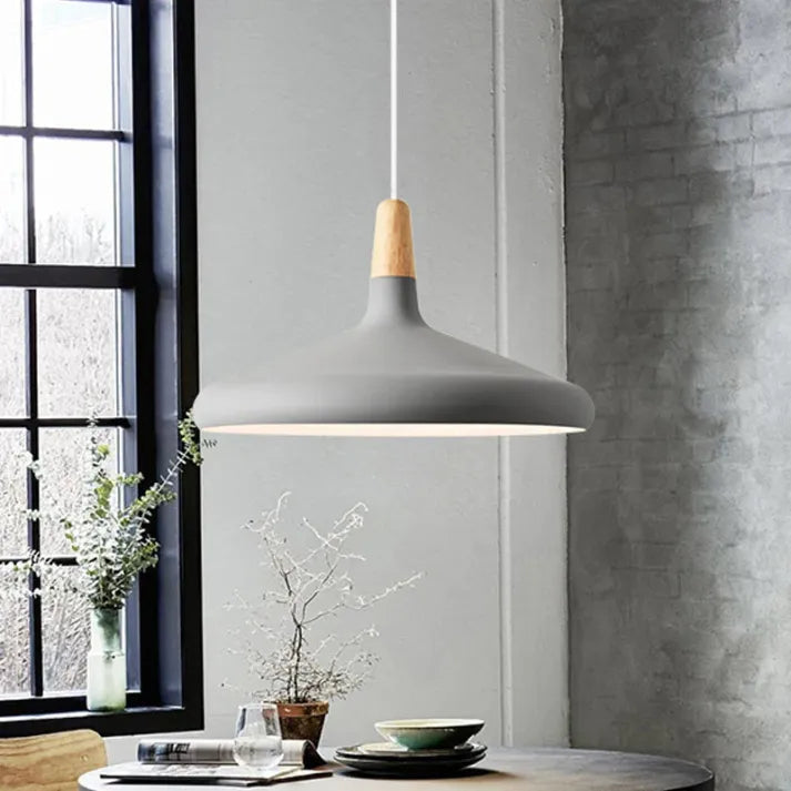 LuxRoyale French Macaron Conical Metal Pendant Lamp With Vibrant Colors