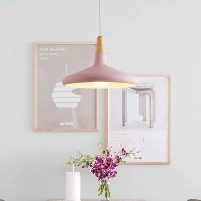 LuxRoyale French Macaron Conical Metal Pendant Lamp With Vibrant Colors