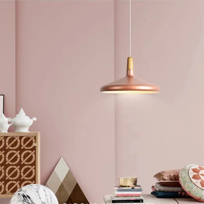 LuxRoyale French Macaron Conical Metal Pendant Lamp With Vibrant Colors