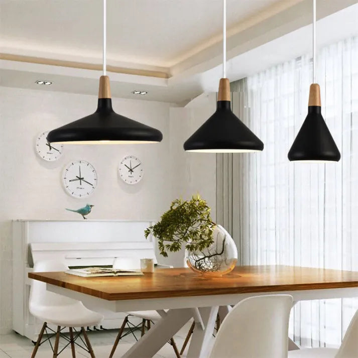 LuxRoyale French Macaron Conical Metal Pendant Lamp With Vibrant Colors