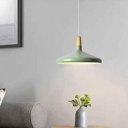 LuxRoyale French Macaron Conical Metal Pendant Lamp With Vibrant Colors