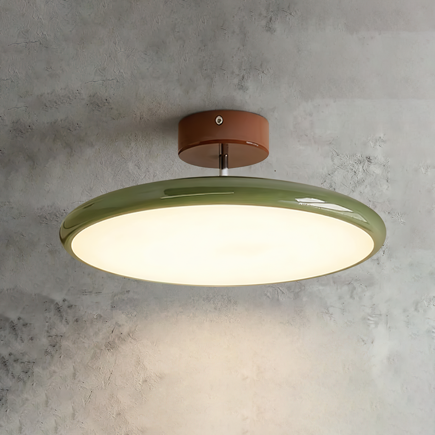 French Retro Cream Saucer Ceiling Lamp 2