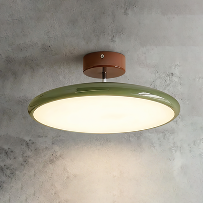French Retro Cream Saucer Ceiling Lamp 2