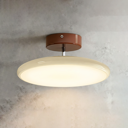 French Retro Cream Saucer Ceiling Lamp 9