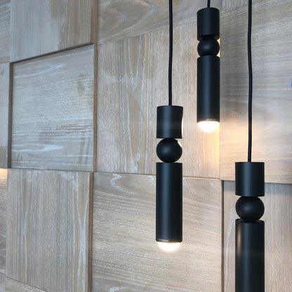 RoyaleGlow Minimalist Cylinder Pendant Light with Sphere Accent for Kitchen Island & Dining Room