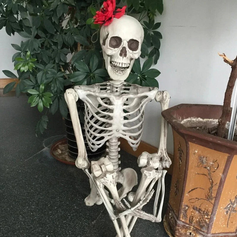 Full Life Size Human Skeleton Halloween Prop 90CM Haunted House Hanging Props Halloween Movable Skeleton Halloween Ornament Toys 1