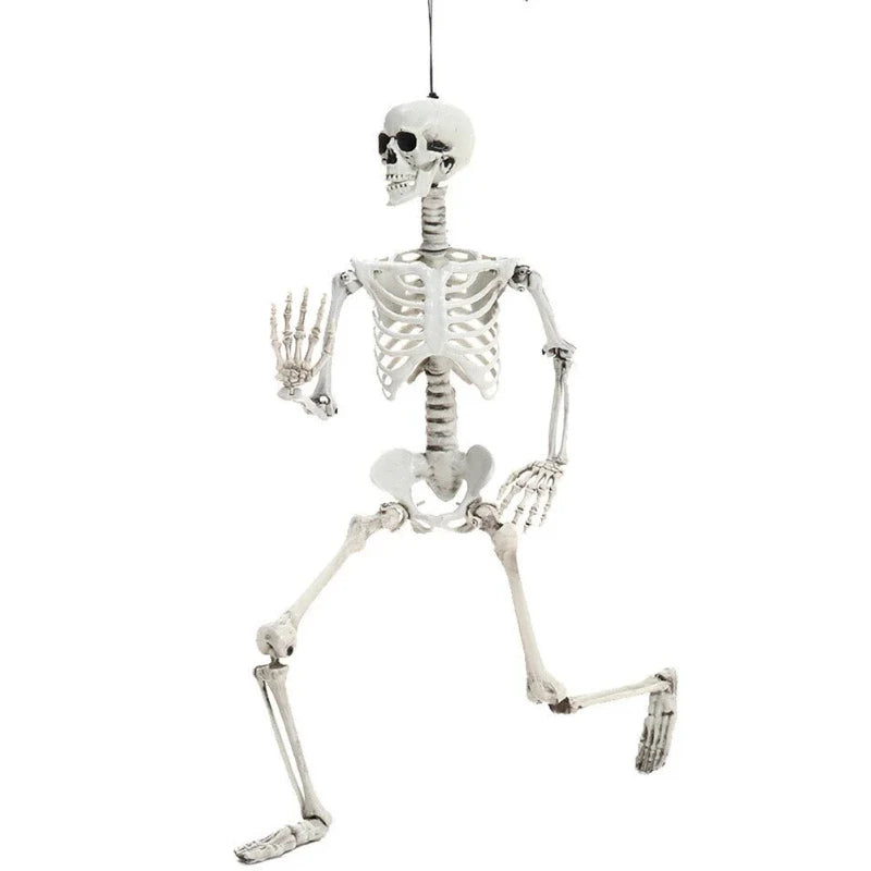 Full Life Size Human Skeleton Halloween Prop 90CM Haunted House Hanging Props Halloween Movable Skeleton Halloween Ornament Toys 3