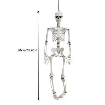 Full Life Size Human Skeleton Halloween Prop 90CM Haunted House Hanging Props Halloween Movable Skeleton Halloween Ornament Toys 6