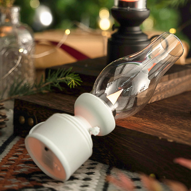 RoyaleGlow LED Vintage Kerosene Lamp, Electronic Swinging Candle
