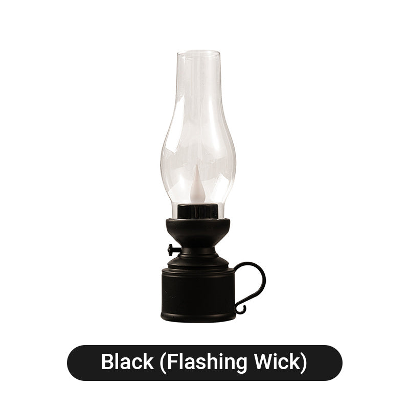 RoyaleGlow LED Vintage Kerosene Lamp, Electronic Swinging Candle